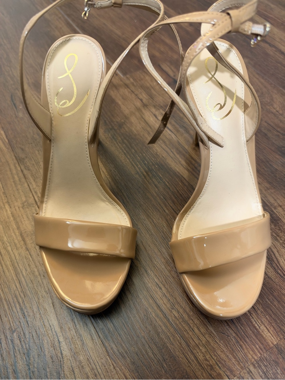Sam Edelman Jade Rosa Patent Ankle-Strap Sandals